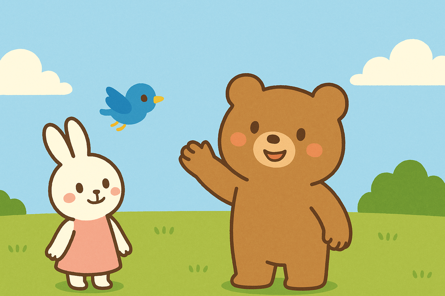 今日はいい天気ですねっと言っているぜすと君